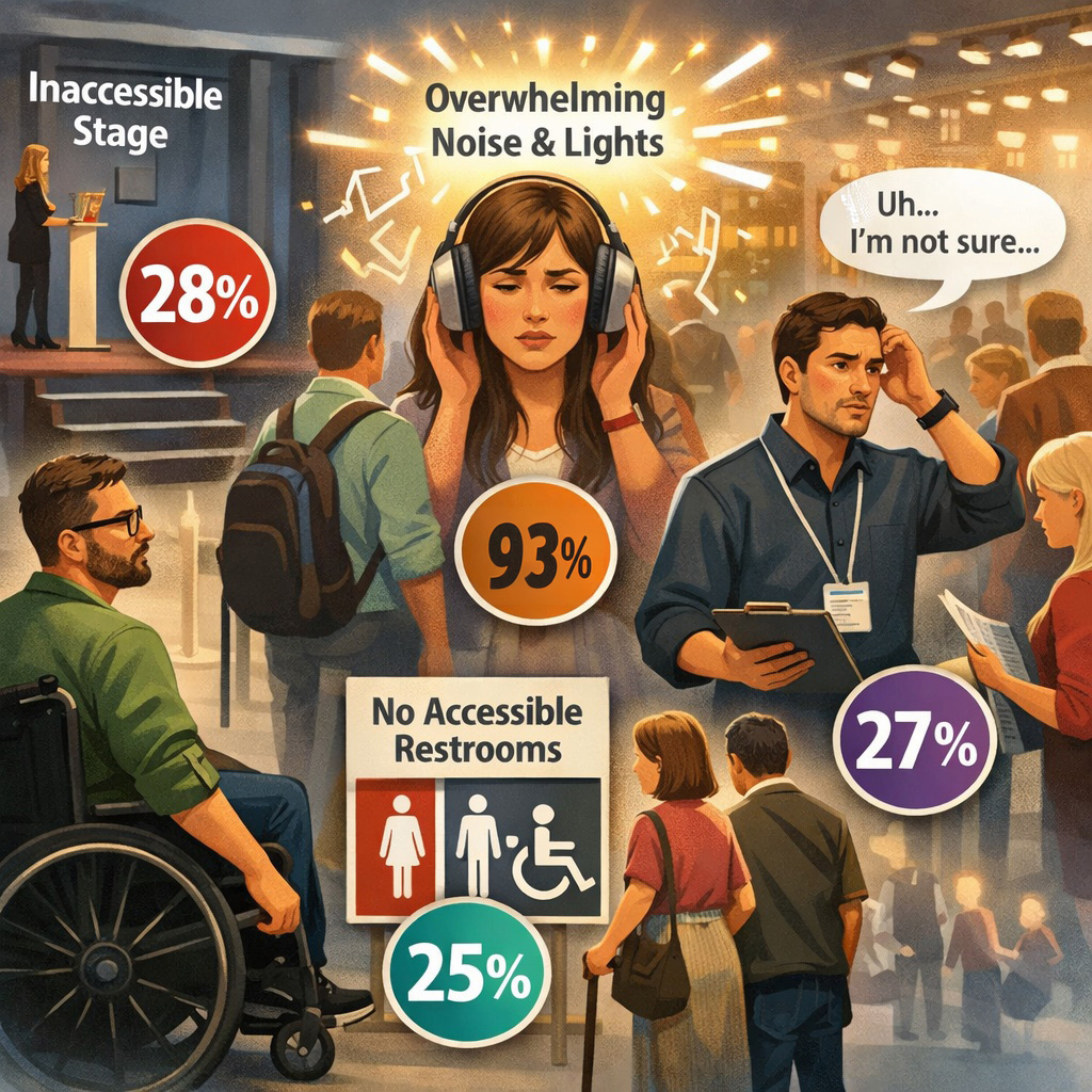  93pc disabled delegates face event barriers